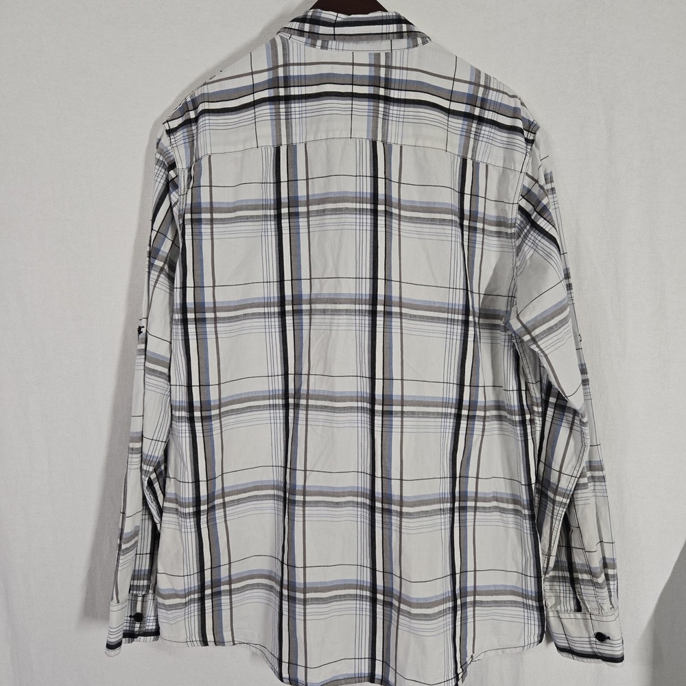 Eighty Eight Platinum Long Sleeve‎ Shirt Mens XXL 100% Cotton Plaid White Black - Picture 4 of 4